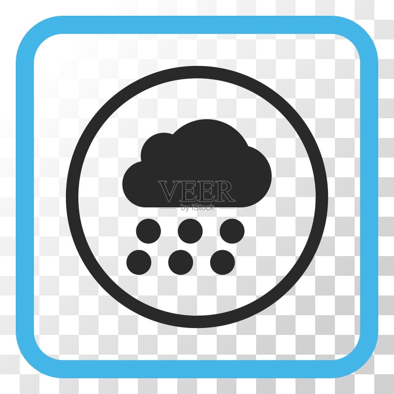 边框中的雨云图标图标素材