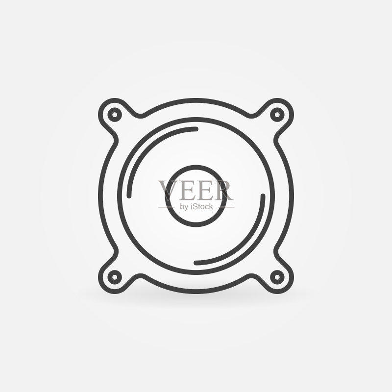 扬声器轮廓图标或设计元素图标素材