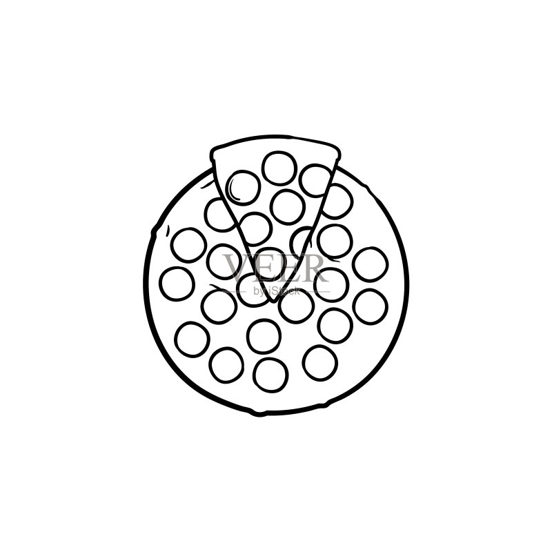 手绘意式披萨图标图标素材