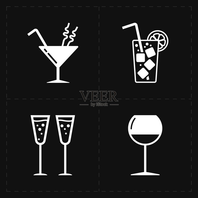 现代酒吧图标图标素材