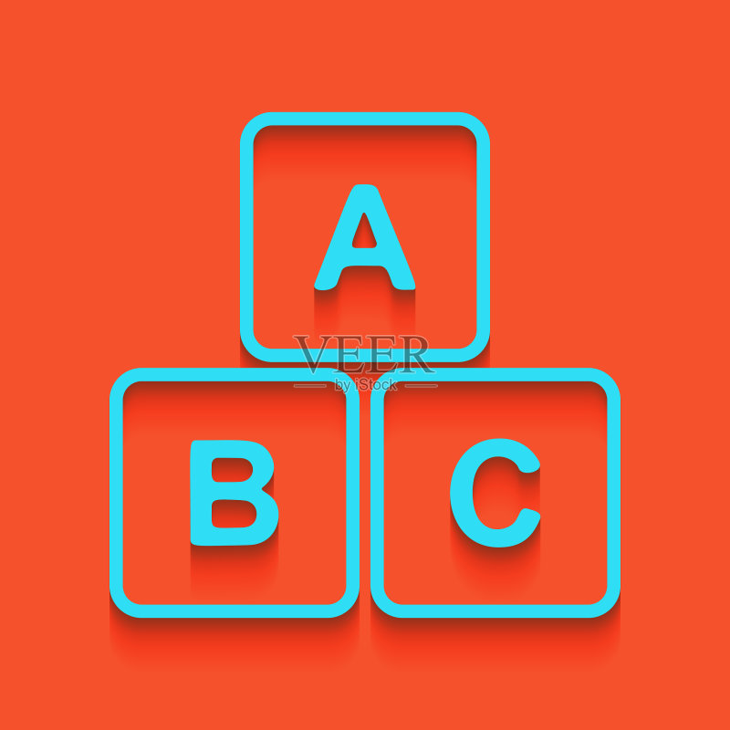 ABC立方体标志泛白图标图标素材