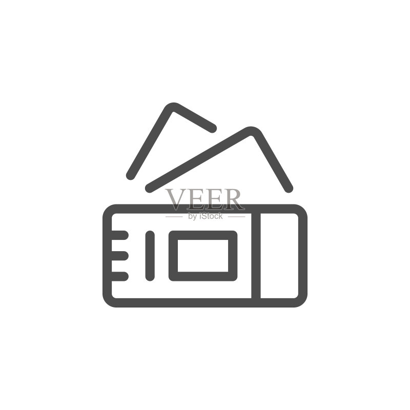 门票线条图标图标素材