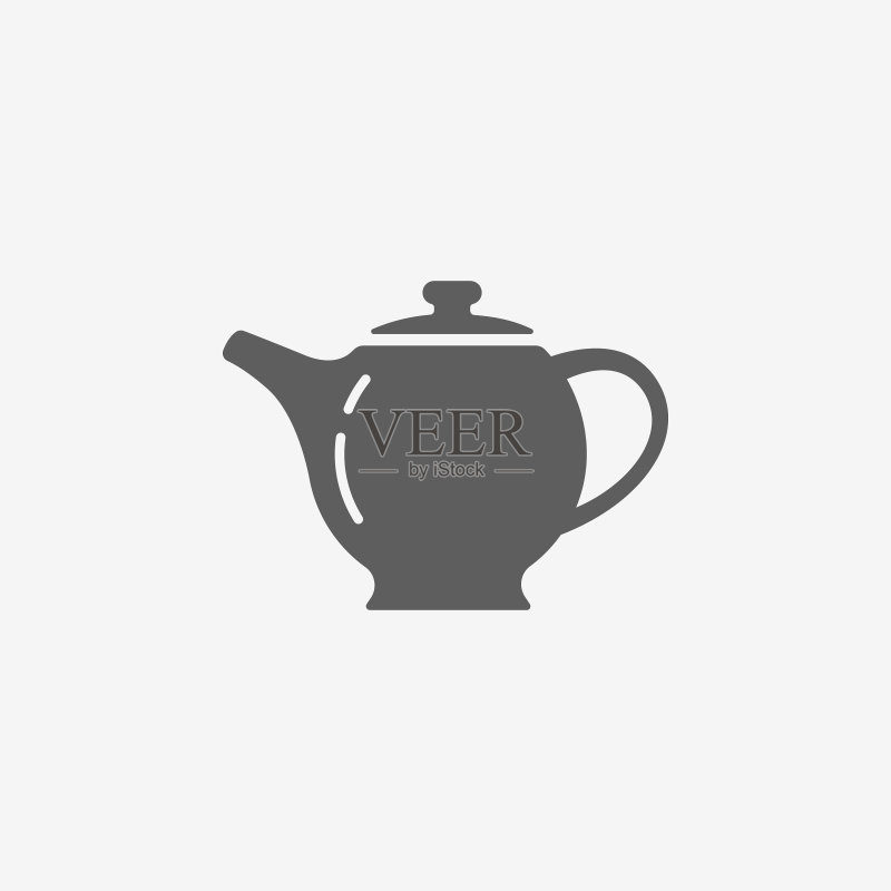 茶壶图标茶饮标志图标素材