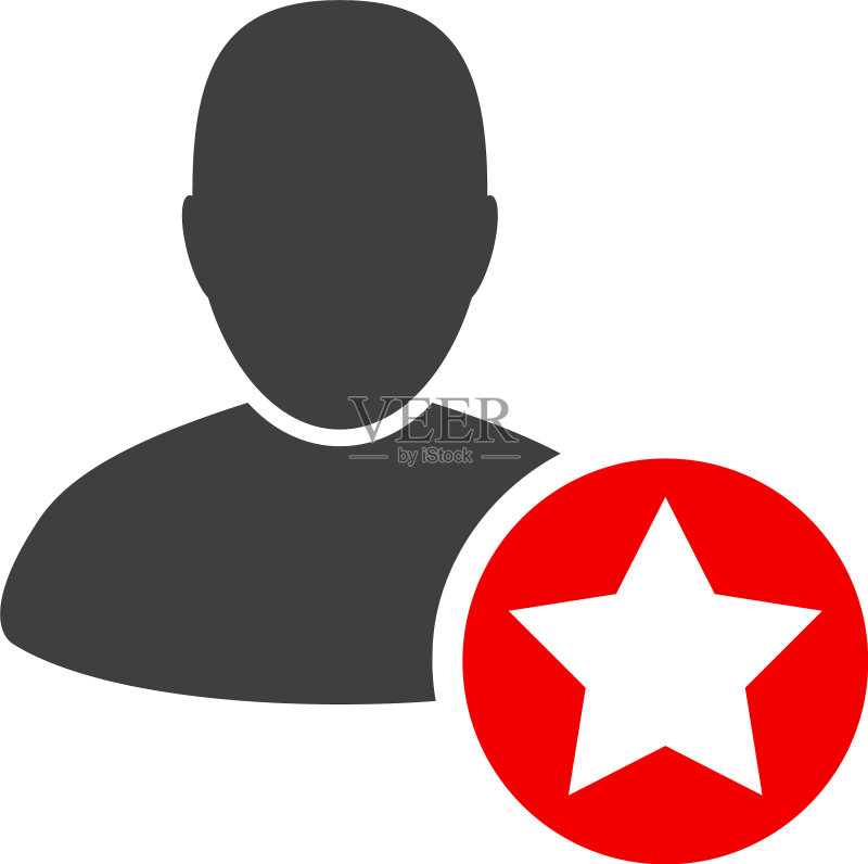 星形收藏人物扁平图标图标素材