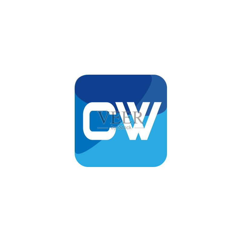 首字母CW logo设计模板图标素材