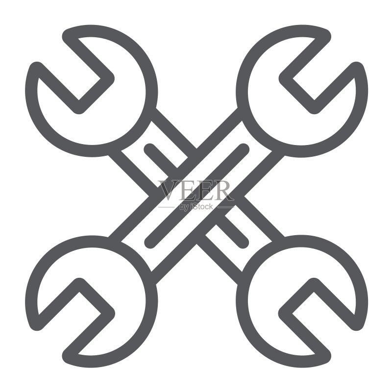 钥匙机械师线条图标图标素材