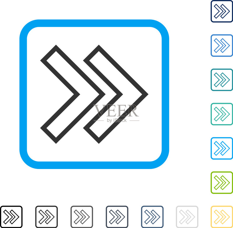 带框的右移图标图标素材