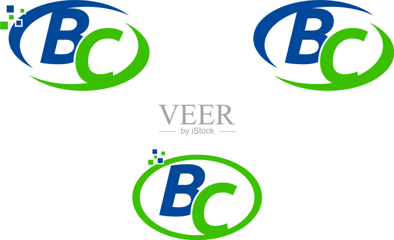 字母BC标志设计模板图标素材
