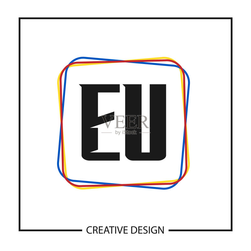 EU字母logo设计模板图标素材