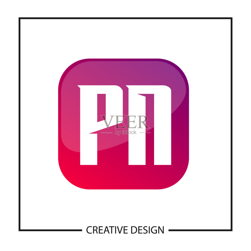 PN首字母logo模板设计图标素材