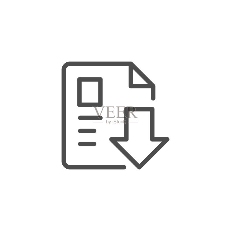 下载文档线性图标图标素材