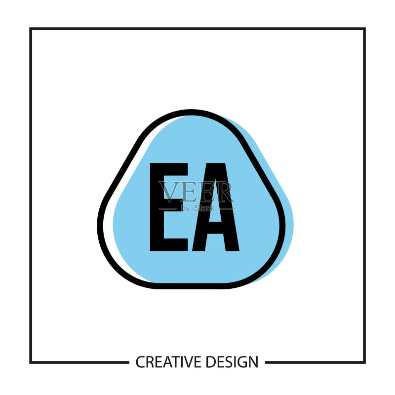 字母EA Logo设计模板图标素材