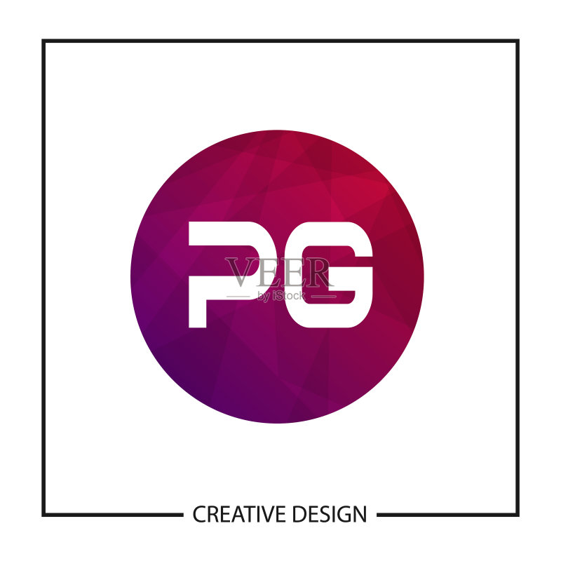 首字母PG标志设计模板图标素材