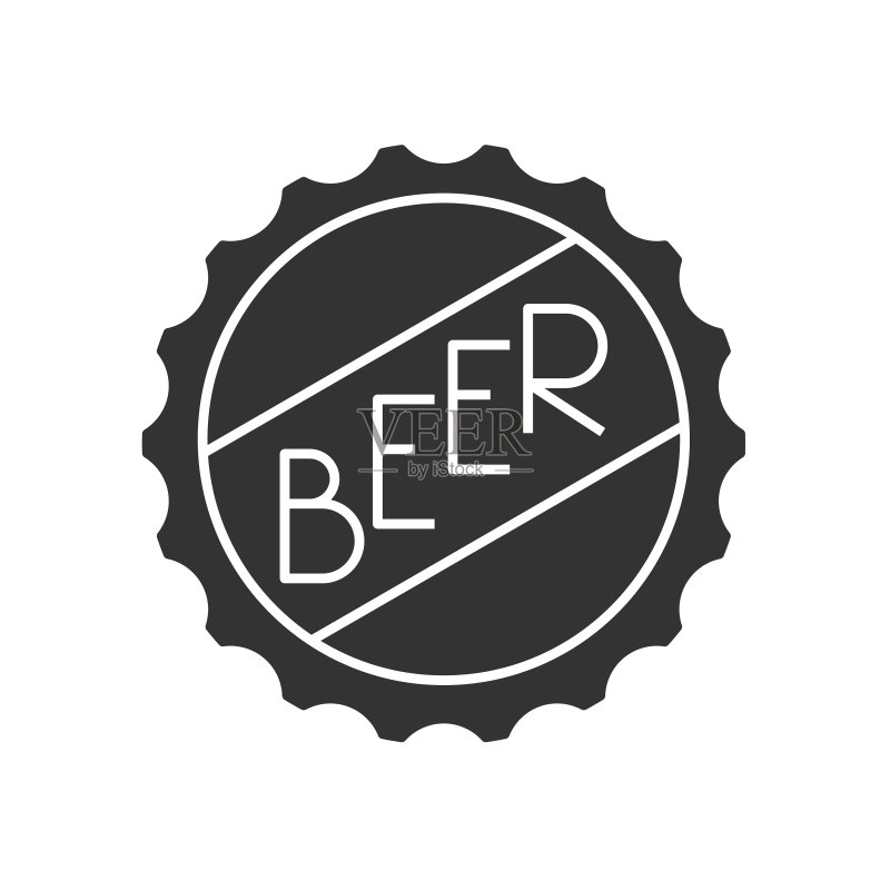 啤酒瓶盖图标图标素材