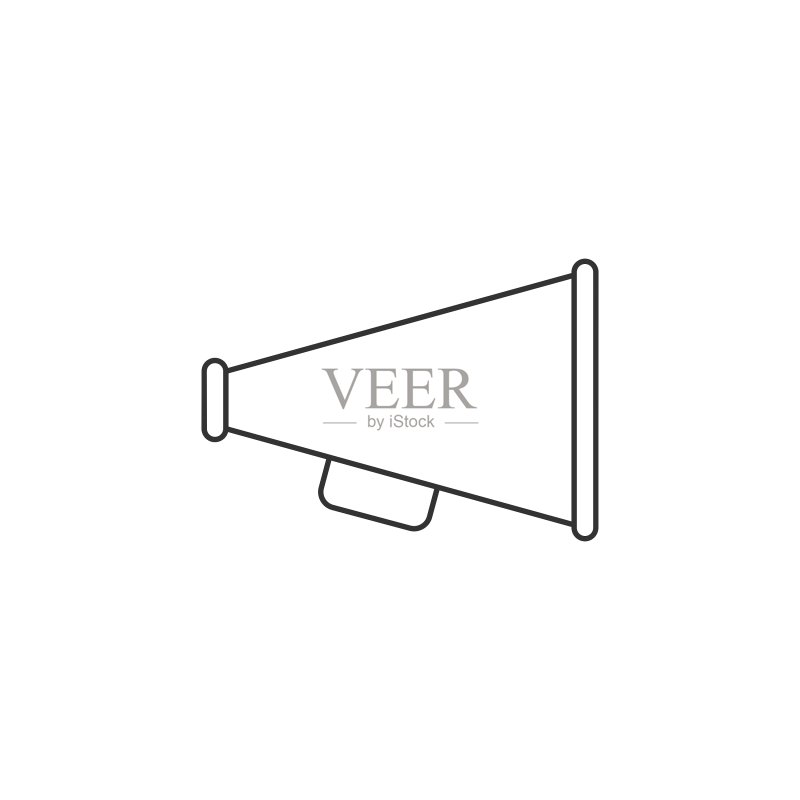 扩音器线性图标图标素材