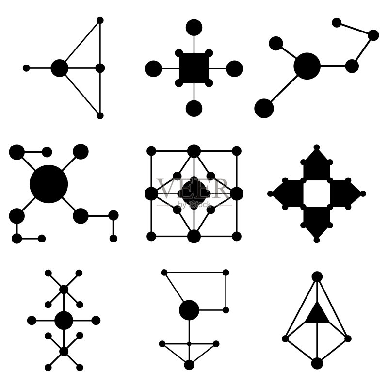 分子图标集图标素材