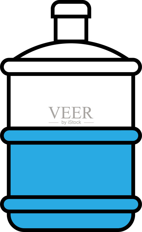 隔离的水桶图标设计模板图标素材