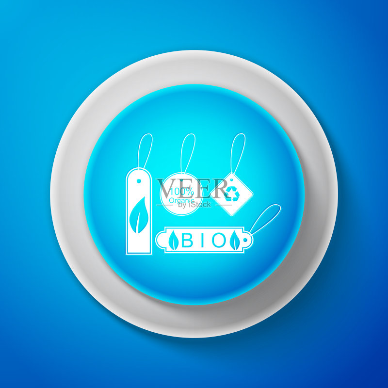 生态食品图标标签banner套装图标素材