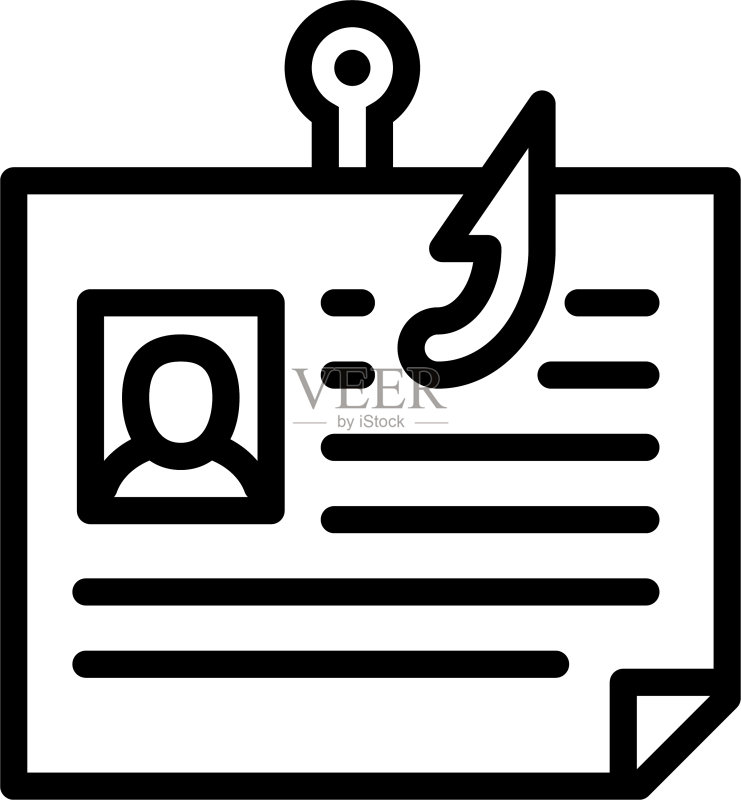 个人数据网络钓鱼图标轮廓样式图标素材