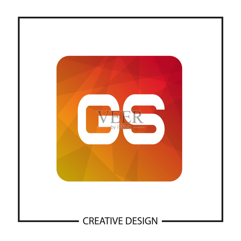 GS字母logo模板设计图标素材