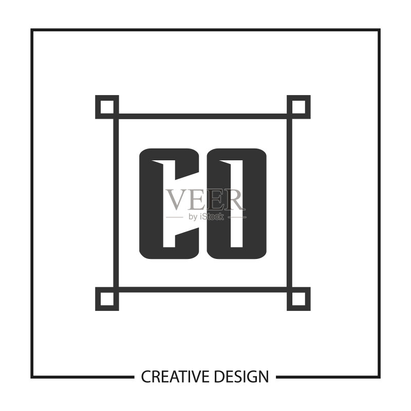 CO字母logo模板设计图标素材