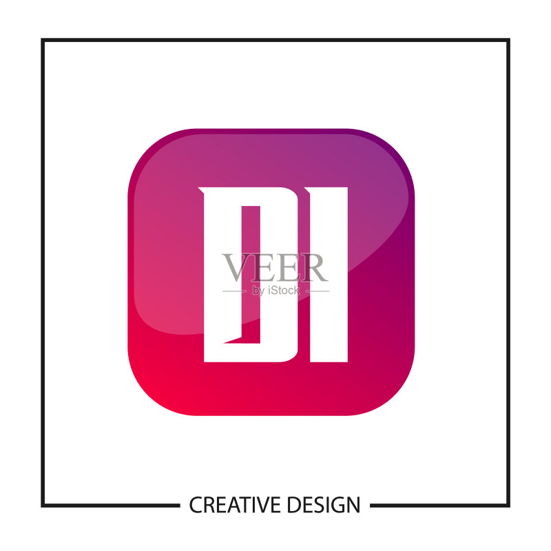 首字母DI Logo模板设计图标素材