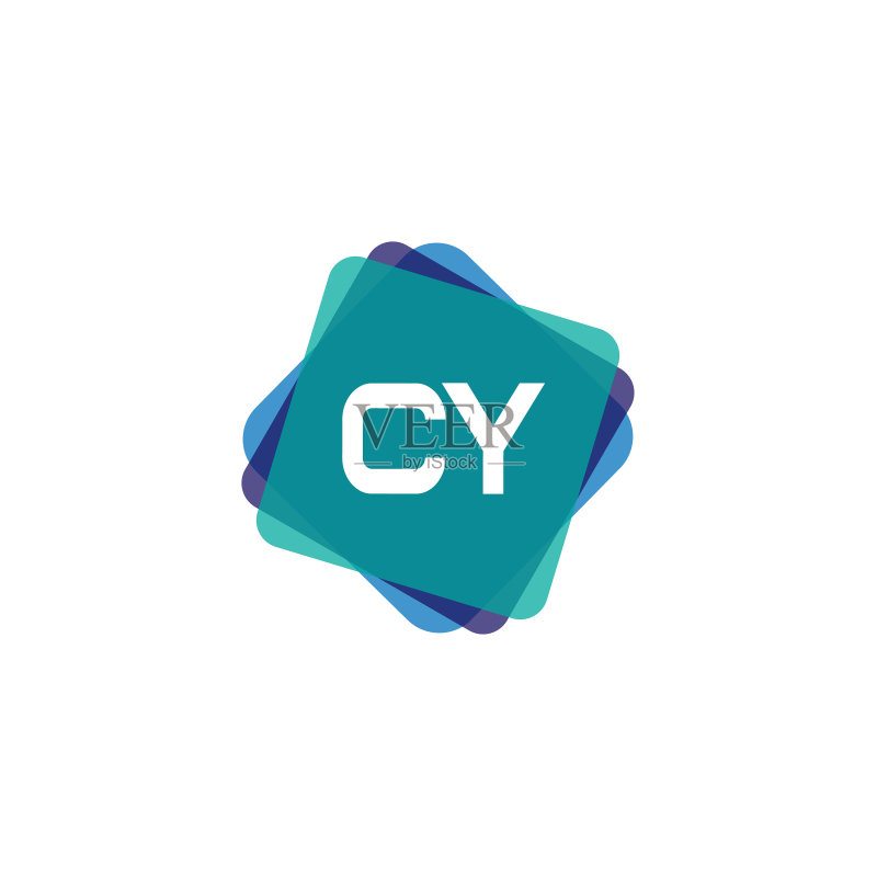 首字母CY logo模板设计图标素材