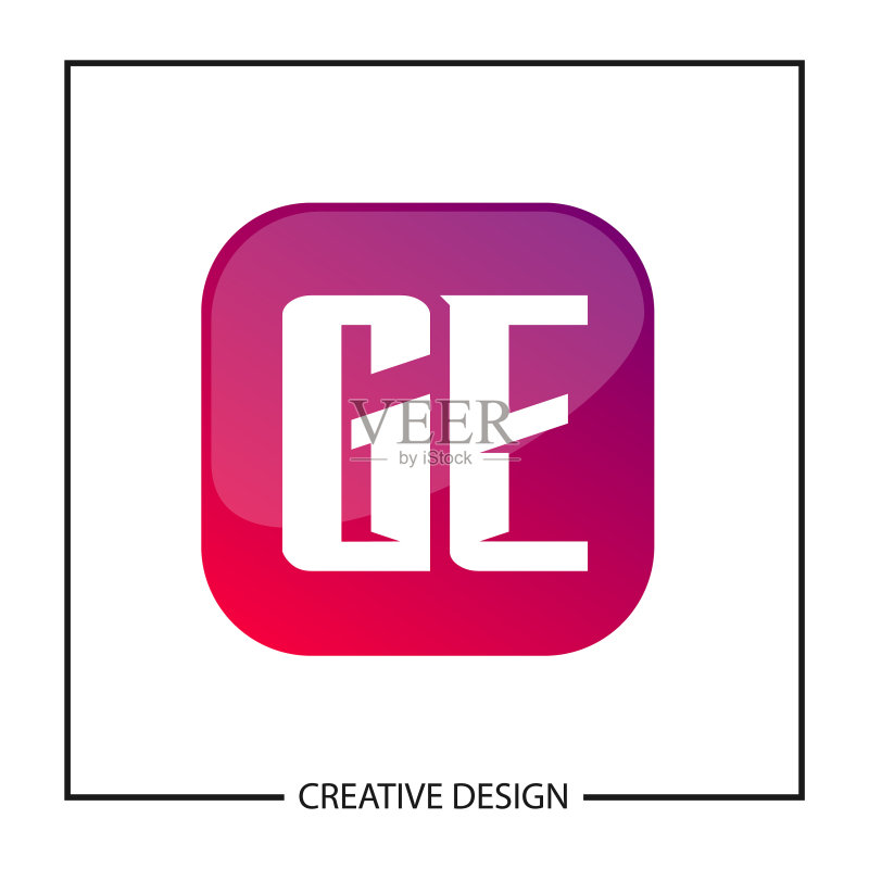 GE字母logo模板设计图标素材