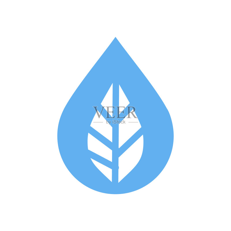 白色背景上的水滴图标图标素材
