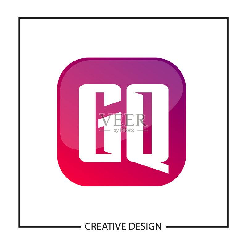 GQ字母logo模板设计图标素材