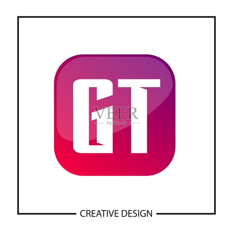 首字母GT logo模板设计图标素材