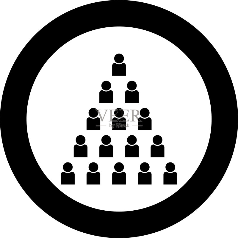 圆形人物金字塔黑色图标图标素材