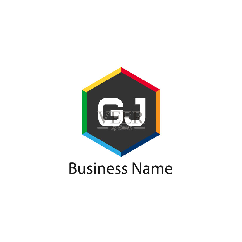 首字母GJ标志模板设计图标素材