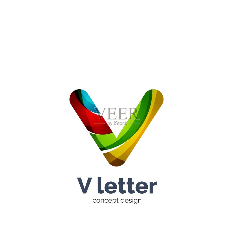 字母V标志图标素材