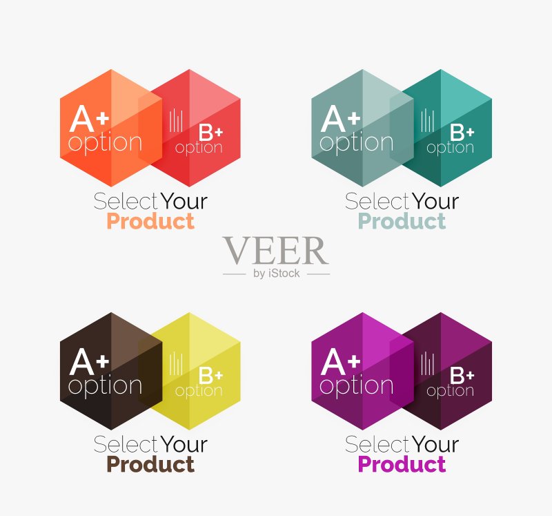 几何纸商业信息图布局图标素材