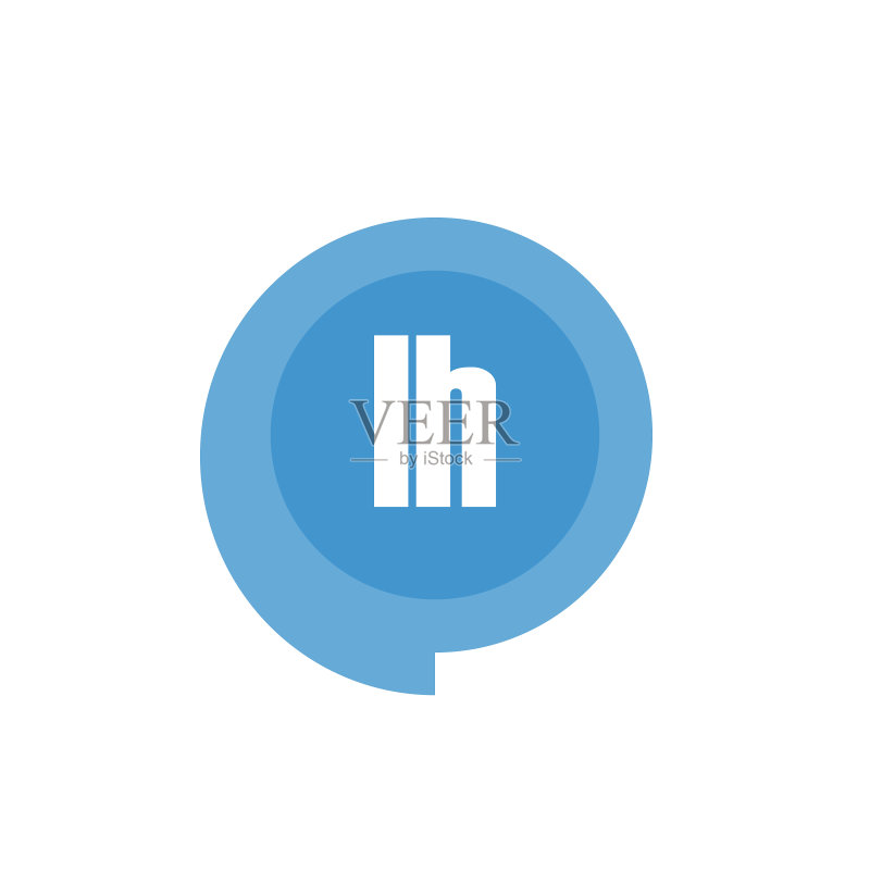 LH首字母logo模板设计图标素材