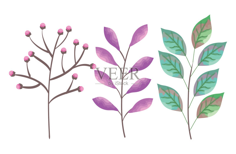 叶子植物图标图标素材