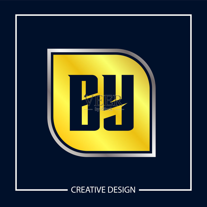 首字母BY Logo模板设计图标素材