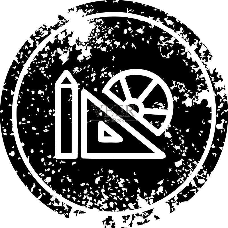 做旧风格数学设备图标图标素材