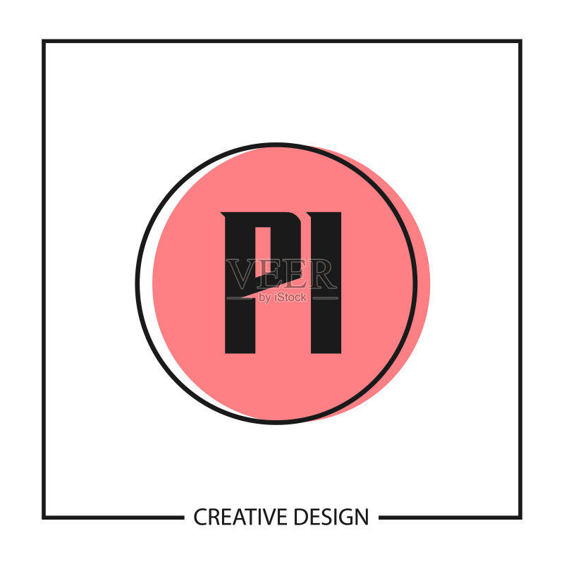 PI字母Logo模板设计图标素材
