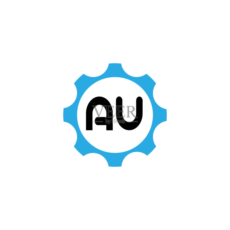 字母AU标志模板设计图标素材