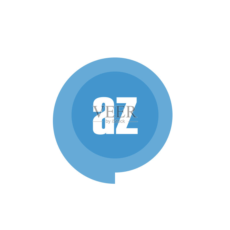 字母AZ标志模板设计图标素材