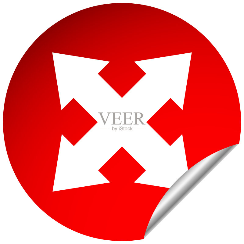 四向箭头,用于展开调整对齐图标素材
