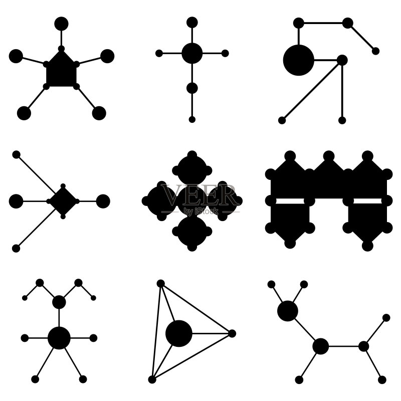 分子图标集图标素材
