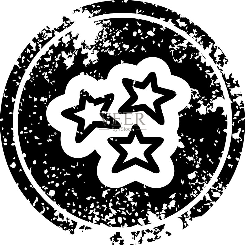 做旧星形图标图标素材
