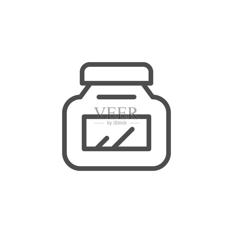 罐子线条图标图标素材