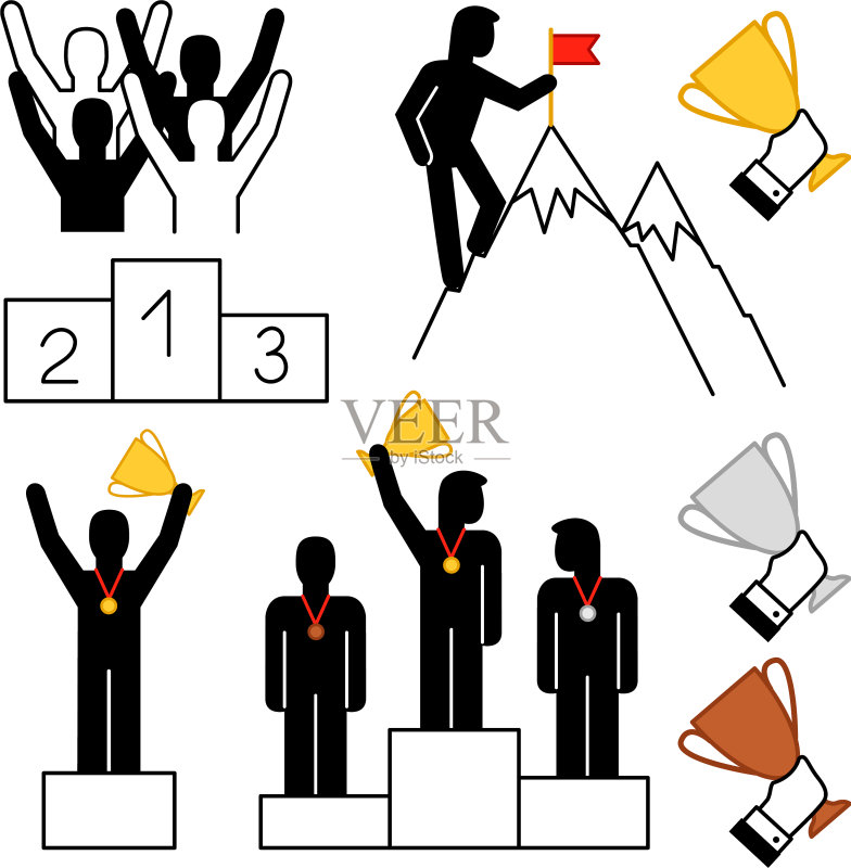 奖励图标集图标素材