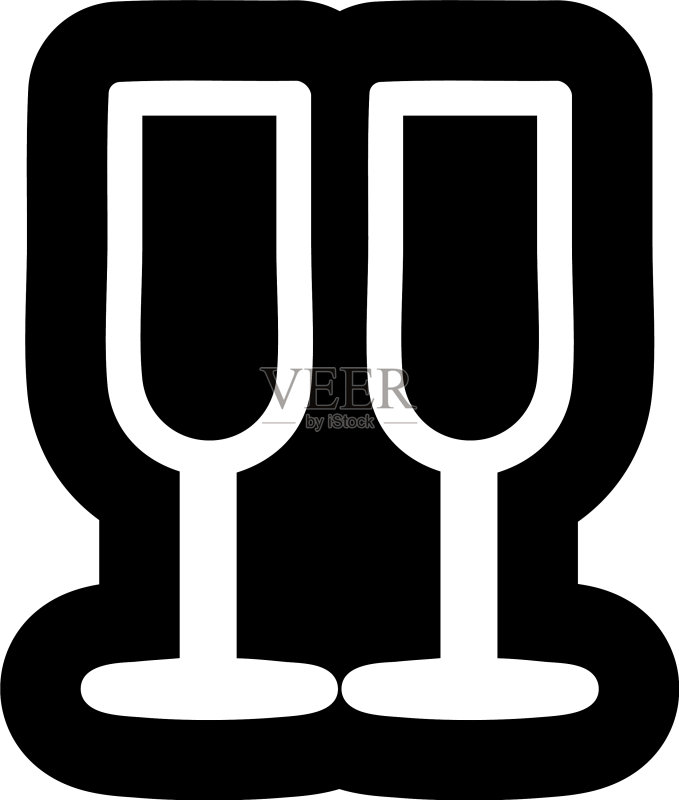 香槟酒杯图标图标素材