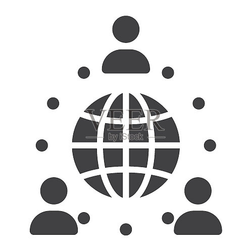 全球合作实体图标图标素材