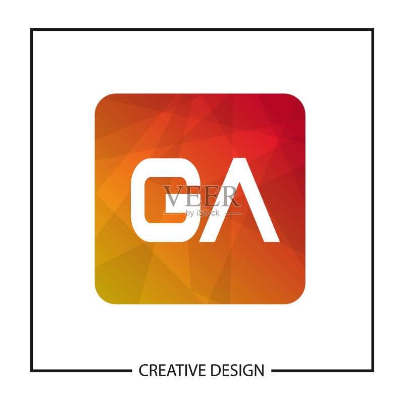 GA字母logo模板设计图标素材